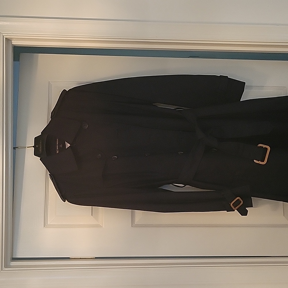 Brooks Brothers women's lined navy trench raincoat